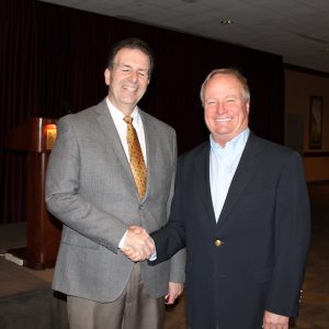 Senator Eklund and Congressman Joyce shaking hands